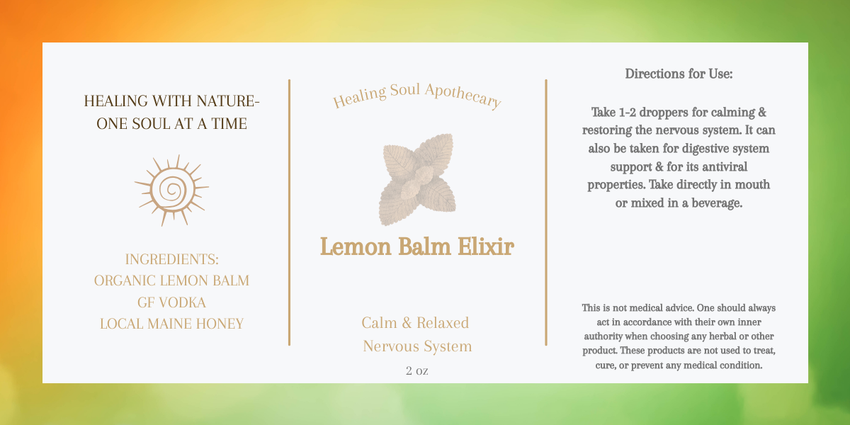 Lemon Balm Elixir