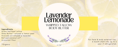 Lavender Lemonade Whipped Tallow Body Butter