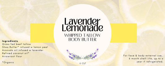 Lavender Lemonade Whipped Tallow Body Butter